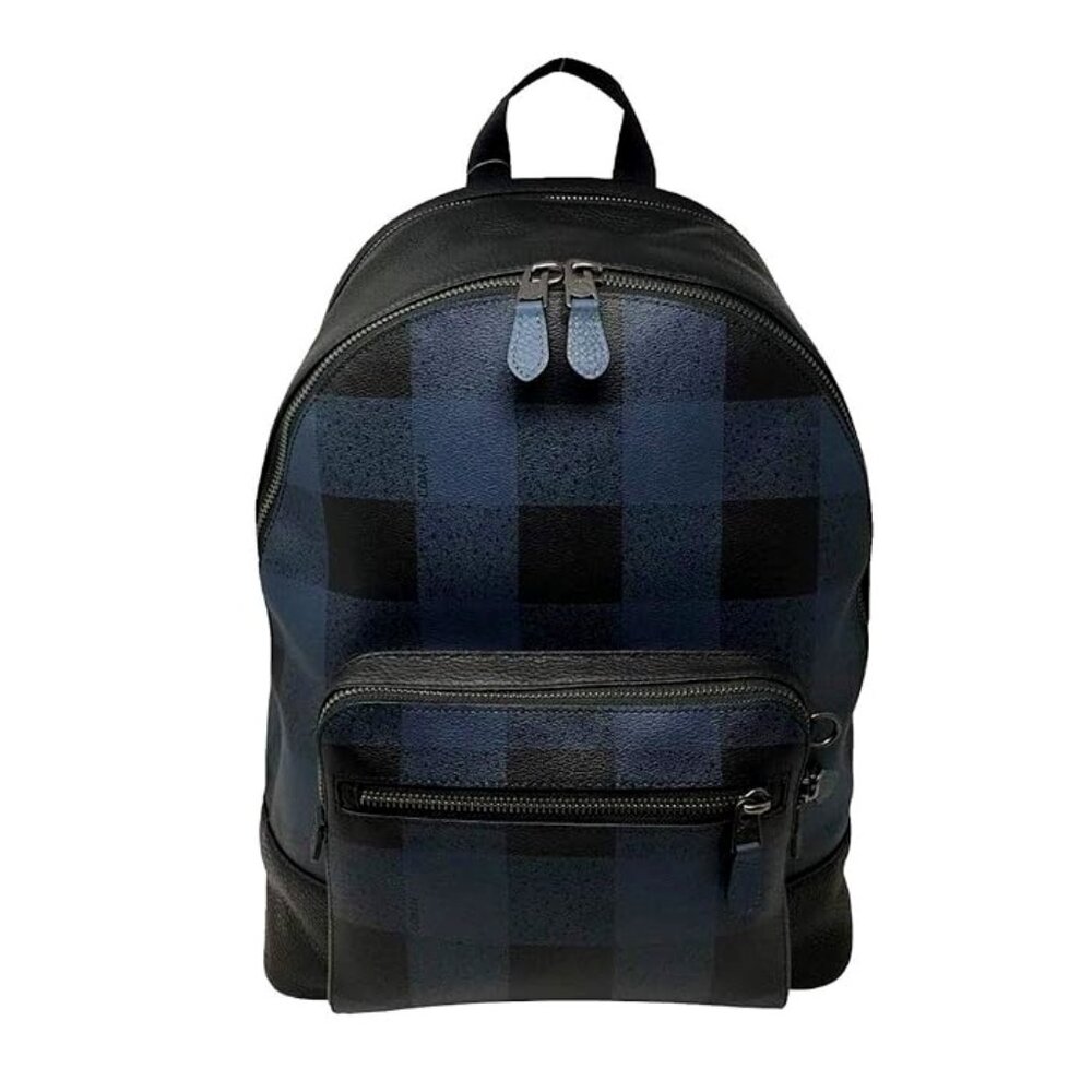 COACH F31291 West Backpack Buffalo Check Plaid Leather